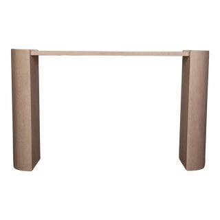 Décora D-Shaped Travertine Console Table 48" For Sale