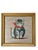 Hollywood Regency Pair Vintage Framed Needlepoint Cat Kitten Portraits With Bows For Sale - Image 3 of 8