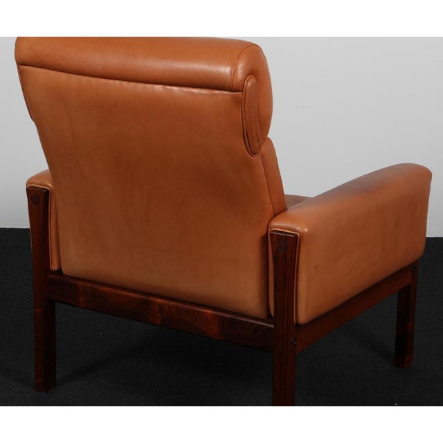 Set of Model AP62 Lounge Chair and Ottoman in Leather by Hans J. Wegner, 1960s For Sale - Image 11 of 12