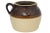 Large vintage Robinson Ransbottom blue crown glazed #2 two tone rustic stoneware crock bean pot with handle in brown and...