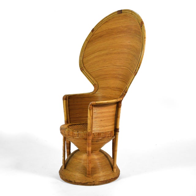 1900 - 1909 Danny Ho Fong "Emperor" Peacock Chair For Sale - Image 5 of 12
