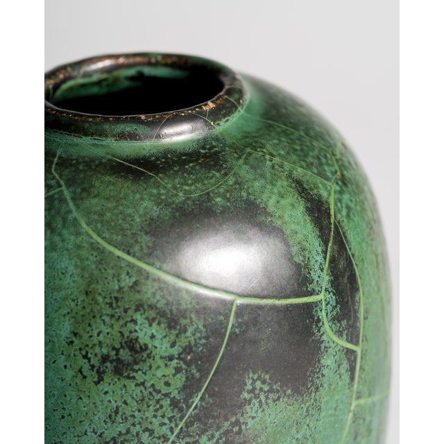 Art Deco Bauhaus Copper Glazed Studio Ceramic Vases by Paul Dresler Grootenburg, Germany, 1940s, Set of 2 For Sale - Image 16 of 18
