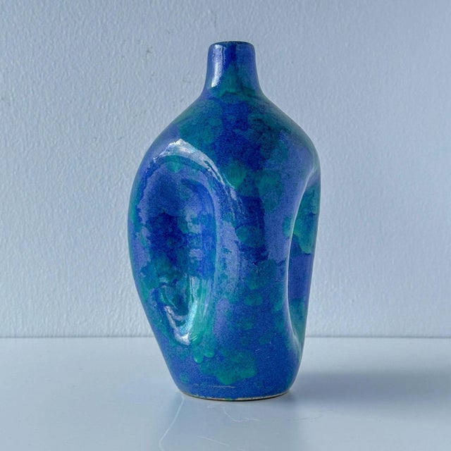 Mid 20th Century North Carolina Pottery Pinch Bottle Vase For Sale In New York - Image 6 of 11