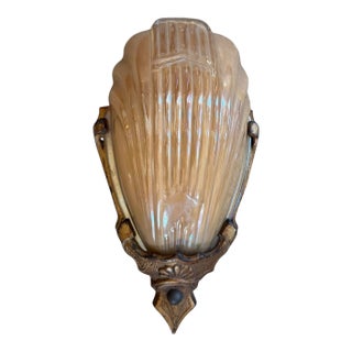 1920s Stamped Markel Art Deco Single Wall Sconce For Sale