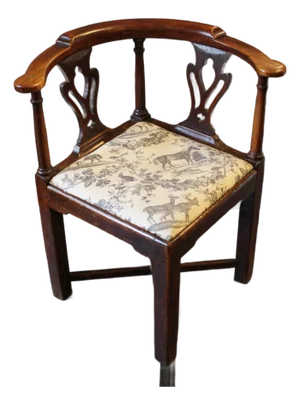 Circa 1780-1800 English Georgian Corner Chair