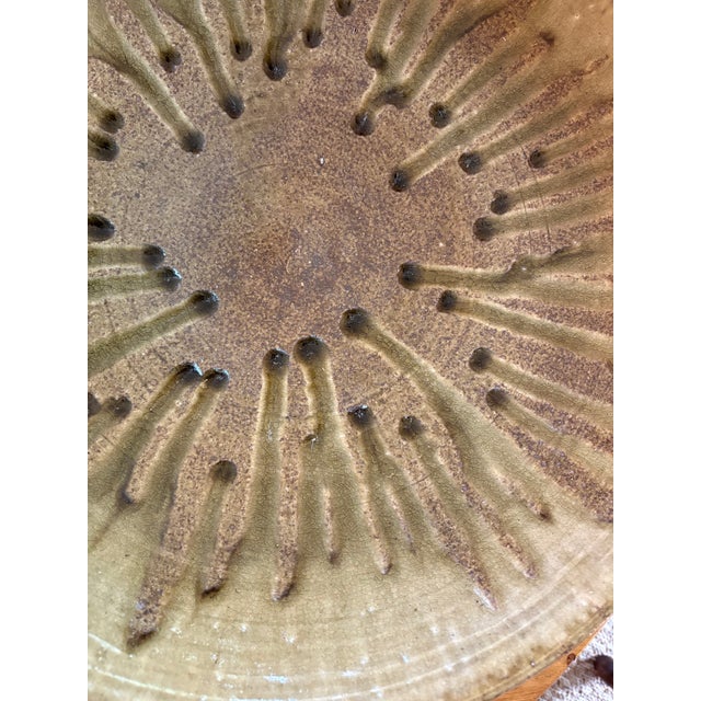 Mid 20th Century Mid 20th Century Large Japanese Mashiko Style Ceramic Platter For Sale - Image 5 of 6