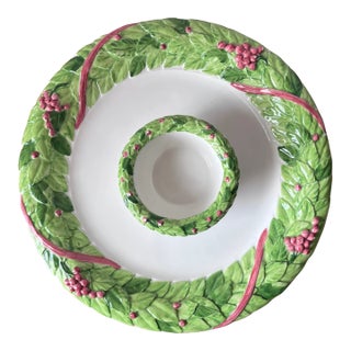 The Mane Lion Italian Serving Platter-Sauce Bowl For Sale