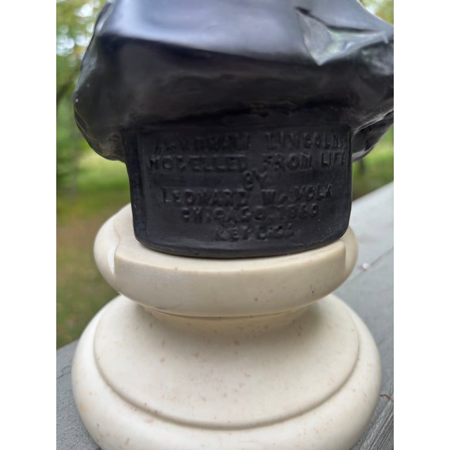 Ceramic Bust of Abraham Lincoln For Sale - Image 7 of 10