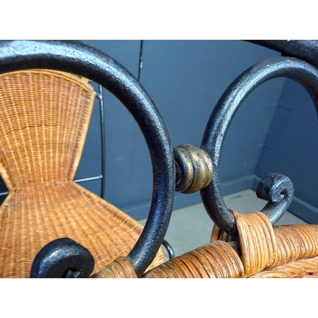 Wicker Chairs from Frederick Weinberg, 1960s, Set of 6 For Sale - Image 6 of 10