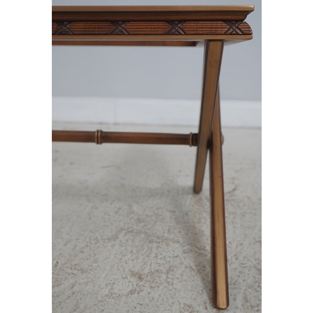 EJ Victor Ej Victor Regency Style Glass Top Coffee Table For Sale - Image 4 of 14