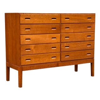 Mid-Century Danish Teak & Oak Chest of Drawers by Børge Mogensen for C.M. Madsen for FDB, 1960s For Sale