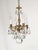 Gold Antique 4 Arm 4 Light Glowing Graceful Brass Cut Lead Glass Crystal Chandelier ~ 4 Available For Sale - Image 8 of 12