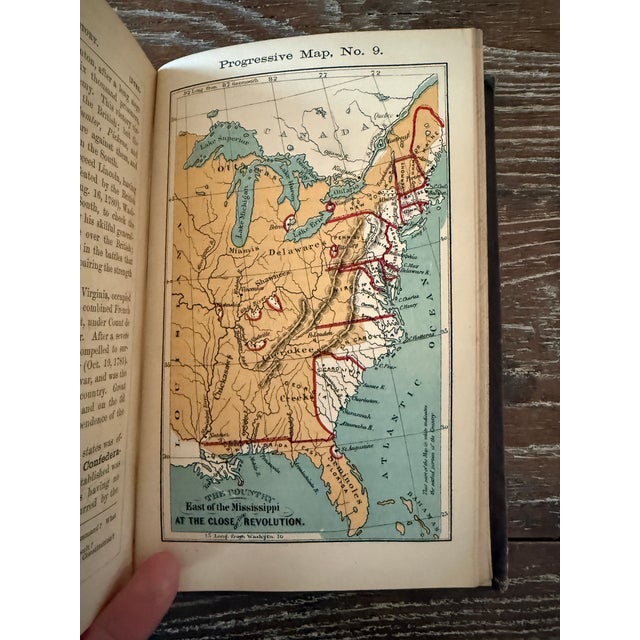 1871 a Manual of General History by John J. Anderson, Antique School History Book With Hand-Colored Maps For Sale - Image 10 of 10