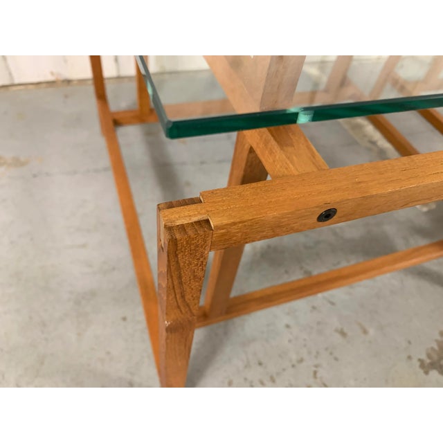 1960s Pair of Teak Architectural Frame End Tables by Henning Norgaard For Sale - Image 5 of 11