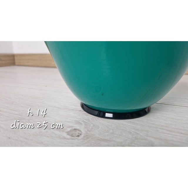 Bowl in Green Model Annitrenta Murano Glass from Venini, 1990s For Sale - Image 10 of 15