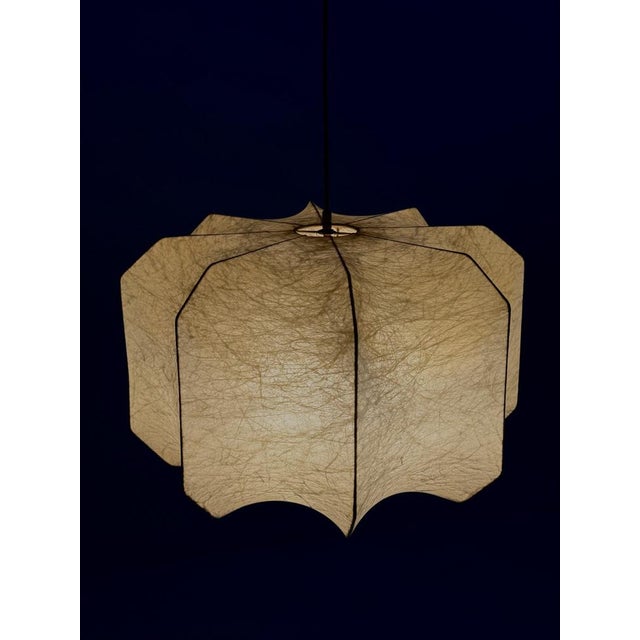 Plastic Cocoon Pendant Lamp attributed to Achille & Pier Giacomo Castiglioni, 1960s For Sale - Image 7 of 13