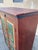Late 20th Century Country Farmhouse Red & Blue Forest Carved Wardrobe Tv Entertainment Cabinet For Sale - Image 9 of 12