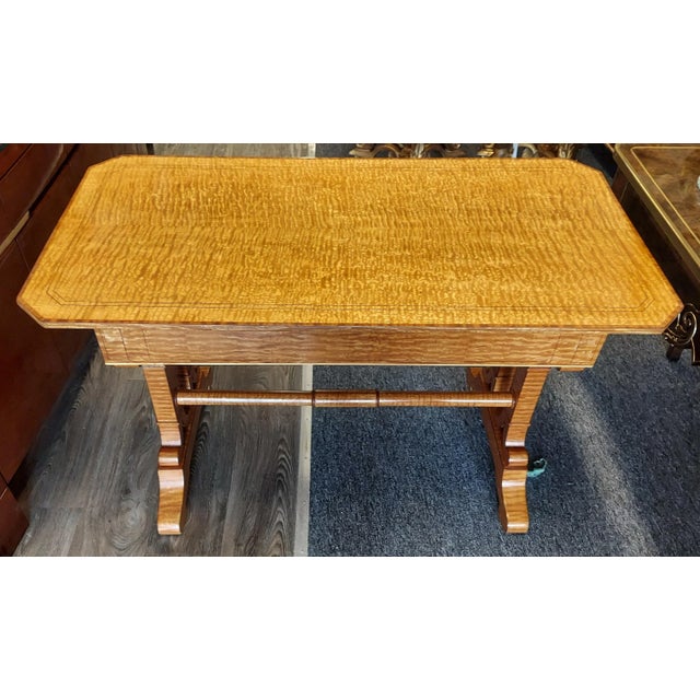 1940s Austrian Beidermeier One Drawer Desk With Tamo Wood For Sale - Image 11 of 11