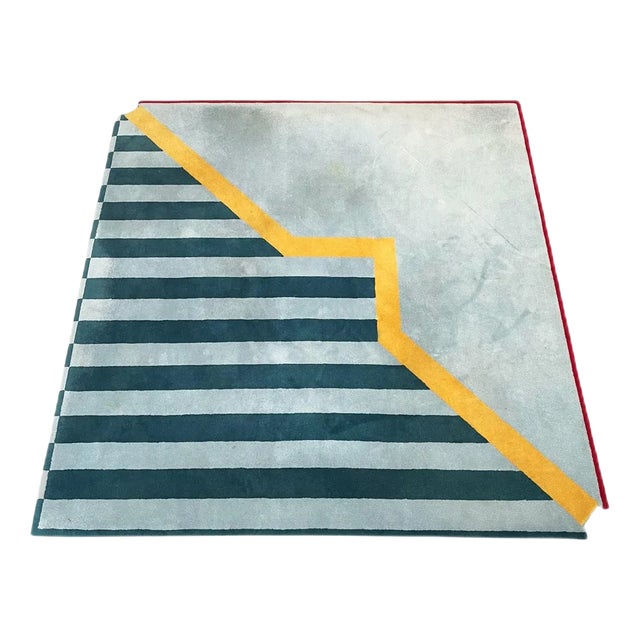 Mid-Century Italian Square Rug, 1980s For Sale