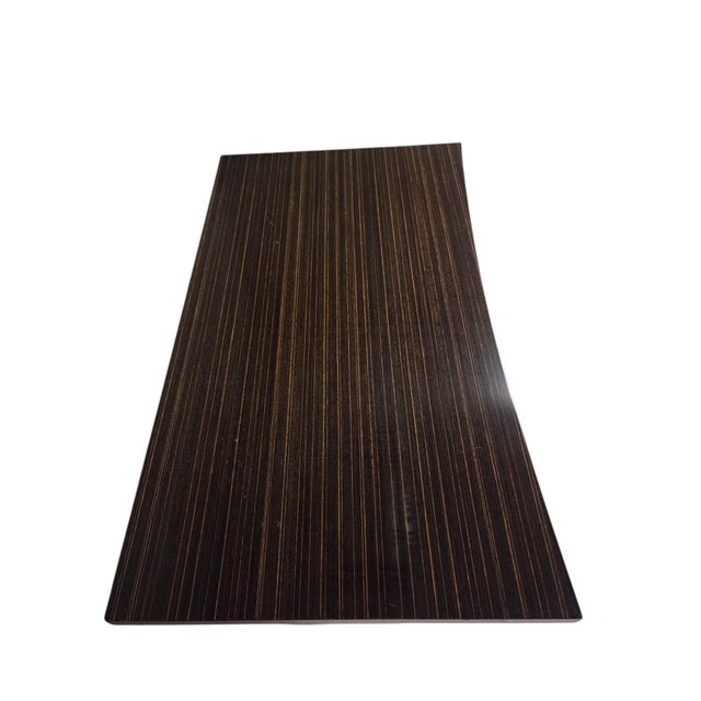 French Mid Century Macassar Ebony Parquetry Inlaid Expandable Dining Room Table W/ Leaves For Sale - Image 18 of 18