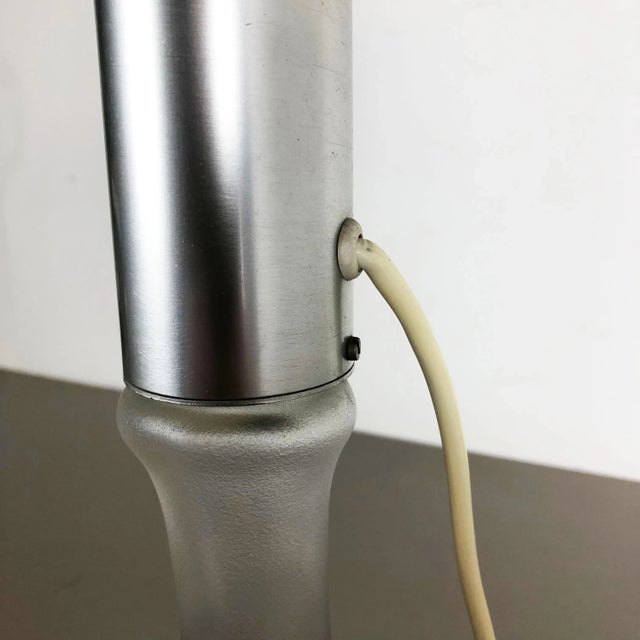German Metal and Glass Tulip Desk Light from Peill & Putzler, 1970s For Sale - Image 9 of 13