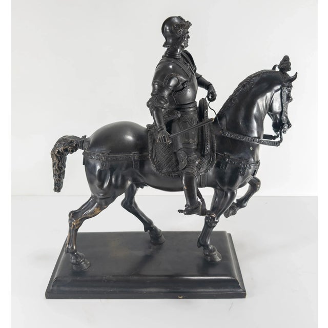 19th Century Italian Grand Tour Bronze of Bartolomeo Colleoni After Verocchio For Sale - Image 4 of 12