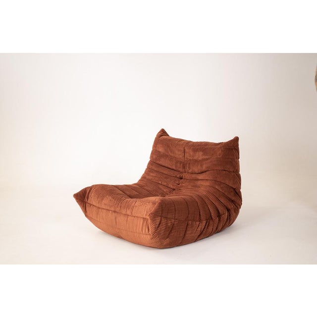 1970s Set of Togo Lounge Chair and Ottoman by Michel Ducaroy for Ligne Roset, 1973 For Sale - Image 5 of 9