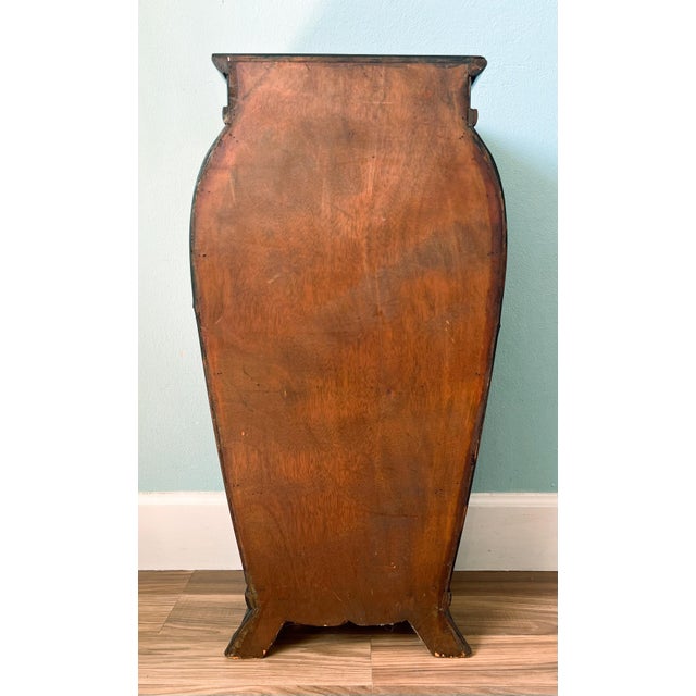 Vintage Ebonized Black Bamboo & Woven Rattan Two-Drawer Cabinet – Chinoiserie / British Colonial For Sale In Houston - Image 6 of 13