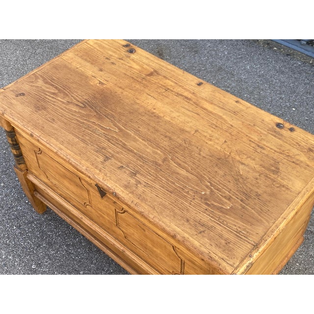 Wood Pine Trunk or Blanket Chest, Germany For Sale - Image 7 of 15