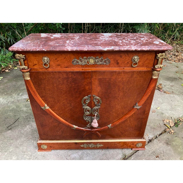 Wood Chinoiserie Vintage Hall Cabinet For Sale - Image 7 of 12