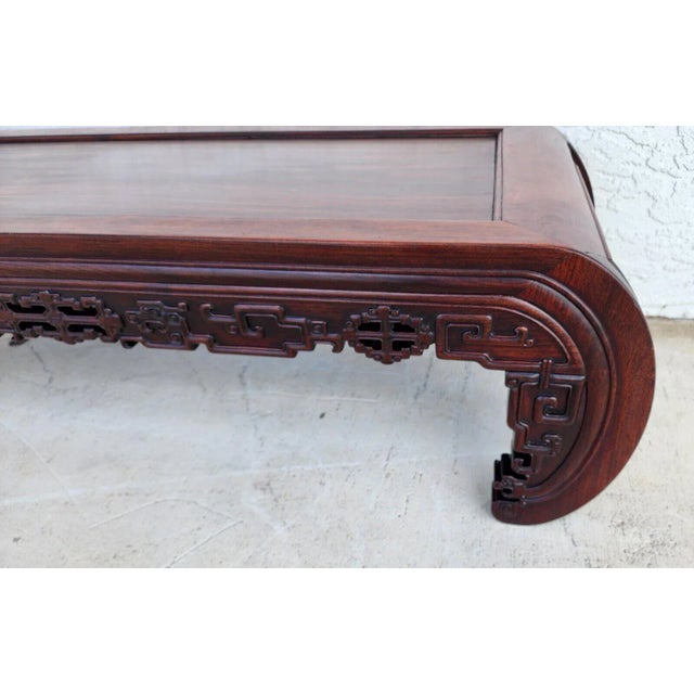 Chinoiserie Antique Opium Coffee Table Rosewood Asian Chinoiserie For Sale - Image 3 of 11