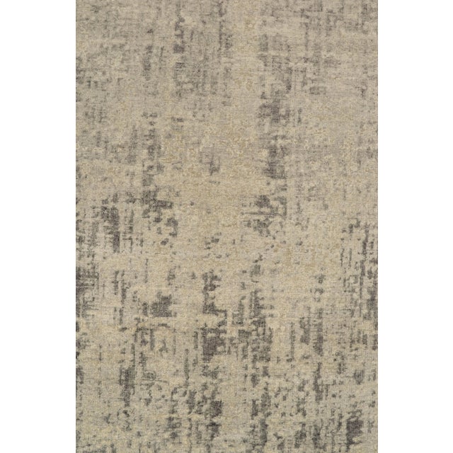 Textile Rug & Kilim’s Abstract Rug in Greige and Taupe Striae For Sale - Image 7 of 7