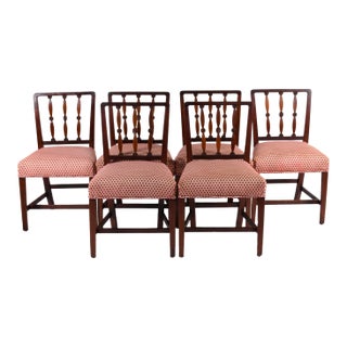 Set of 6 Late George III Mahogany Dining Chairs, Circa 1800 For Sale