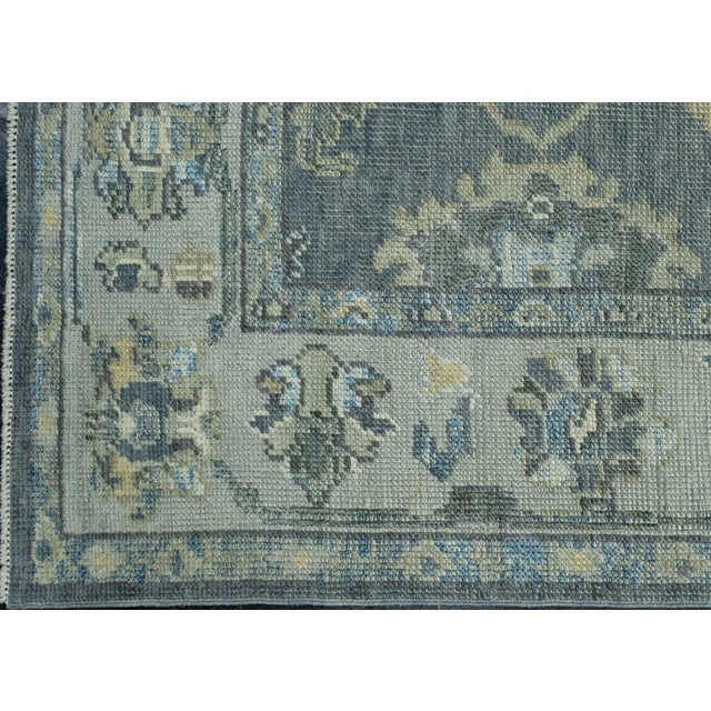 Turkish Oushak Rug 3'10" x 13'10" #18131 For Sale - Image 4 of 8