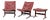 Vintage Low-Back Siesta Chairs and Ottoman in Red Leather by Ingmar Relling for Westnofa, Set of 3 For Sale
