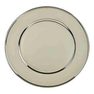 Vintage Silver Plated Serving Plate, Italy, 1970s For Sale