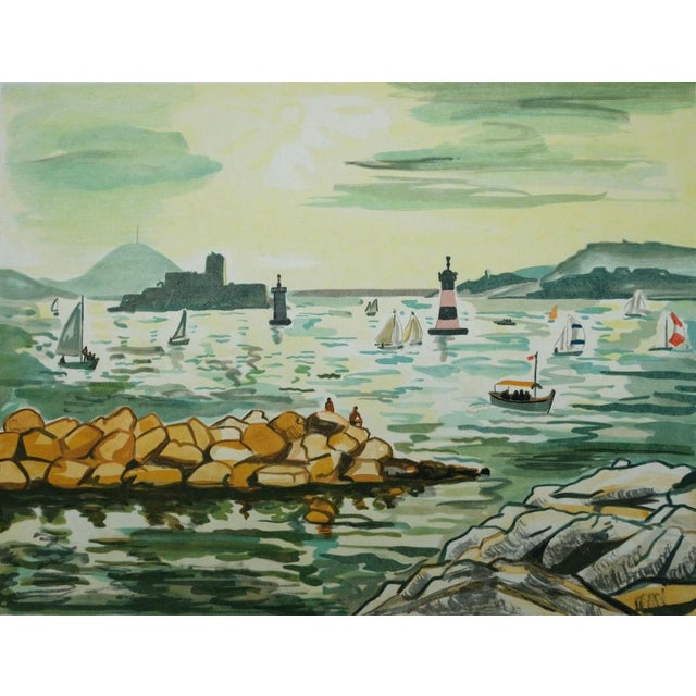 Yves Brayer (1907-1990) Marseille: The Château d'If Original color lithograph Signed in pencil Limited edition of 62 (this...