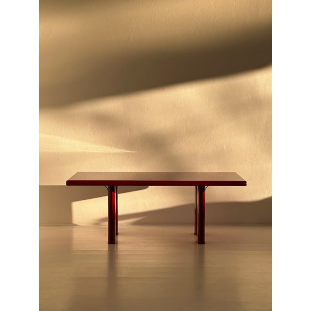 Vintage Lacquered Dining Table, 1980s For Sale - Image 4 of 10