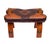 Mid-Century Modern Two-Tone Leather Camel Seat, Egypt, 1960s For Sale - Image 3 of 11