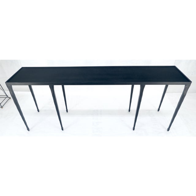 Wrought Iron Blacksmith Work Gallery Top 19x84" Long Console Sofa Table MINT