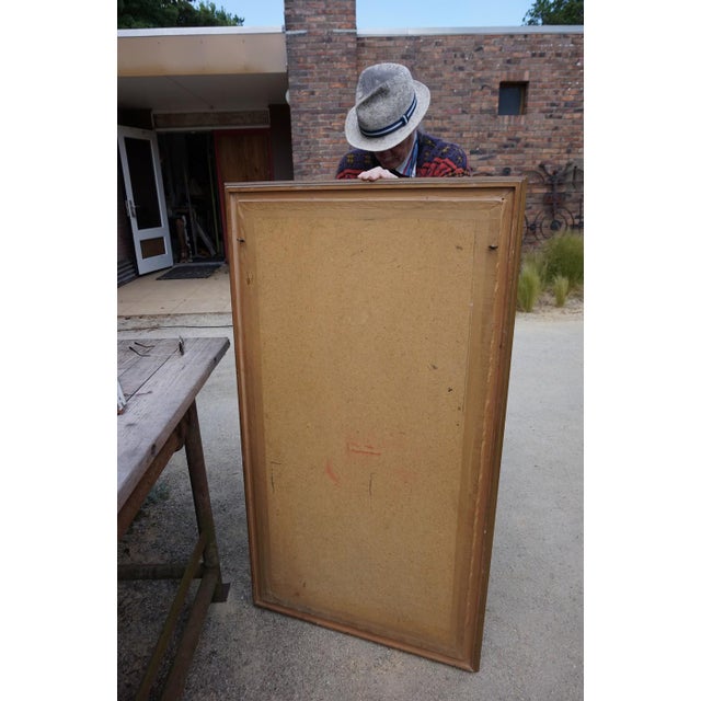 Wood Large Framed Ceramic Mosaic Artwork of Roman Warrior, 1960s For Sale - Image 7 of 9