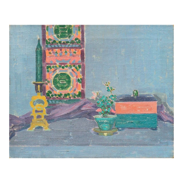 1920s San Francisco Oil Paint Still Life by Almira Austin Judson For Sale