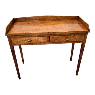 Antique French Walnut Console Table / Writing Desk For Sale