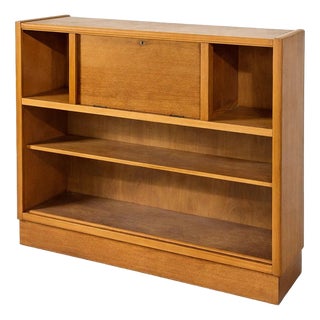 Vintage Nathan Oak Drop-Down Secretaire, 1960s For Sale