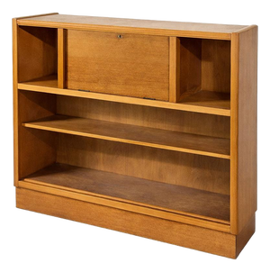 Vintage Nathan Oak Drop-Down Secretaire, 1960s