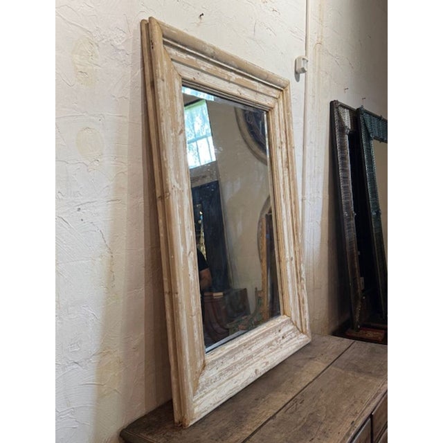 19th Century 19th Century French White-Washed Mirror For Sale - Image 5 of 5
