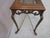 1980s 1980s Entry Foyer Table Italian Style Metal Wood Glass Top For Sale - Image 5 of 12