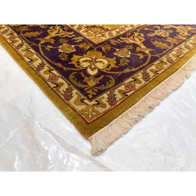 Textile 1980s Silk and Wool Singed Indo Tabriz ,9' X 11'10 For Sale - Image 7 of 7