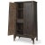 Large Tapered Dark Elm Cabinet For Sale - Image 3 of 11