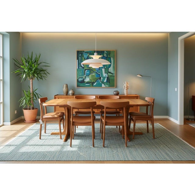 Wood Vintage Extendable Dining Table in Teak with Two Extension Leaves, 1960s For Sale - Image 7 of 13